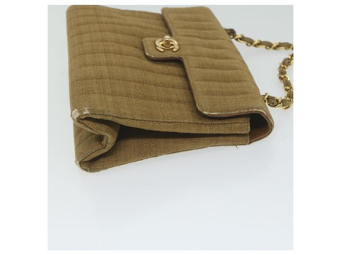 CHANEL Borsa a tracolla con catena Tela Marrone CC Auth 62565UN - vista 4