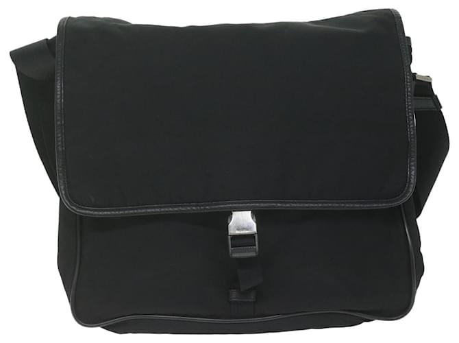 PRADA Borsa a Spalla Nylon Nero Auth am5455 - vista 13