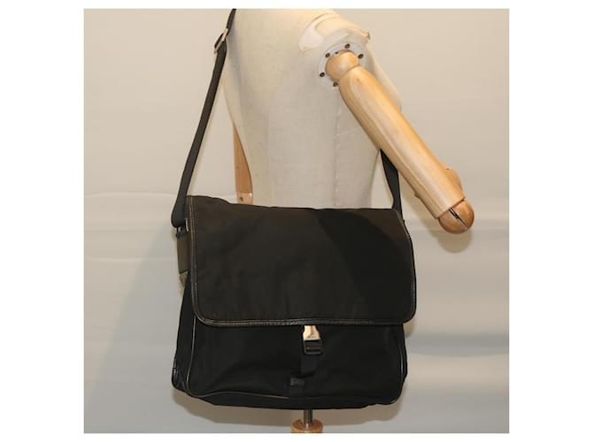 PRADA Borsa a Spalla Nylon Nero Auth am5455 - vista 24