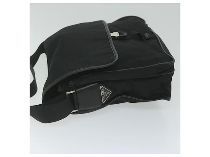 PRADA Borsa a Spalla Nylon Nero Auth am5455 - vista 4