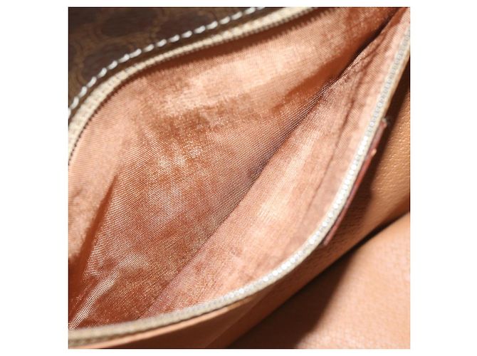 Céline CELINE Borsa a tracolla in tela Macadam in pelle PVC marrone Auth ar11188B - vista 11