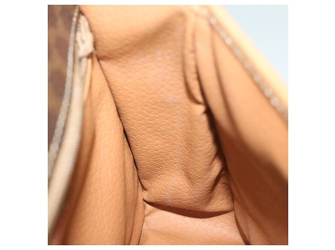 Céline CELINE Borsa a tracolla in tela Macadam in pelle PVC marrone Auth ar11188B - vista 19