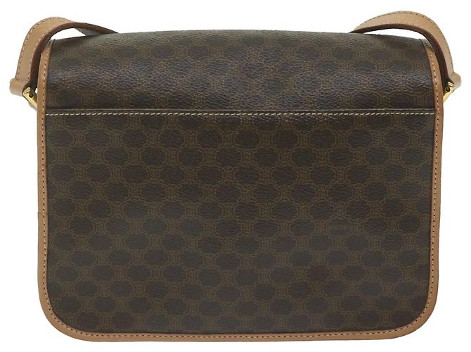 Céline CELINE Borsa a tracolla in tela Macadam in pelle PVC marrone Auth ar11188B - vista 2