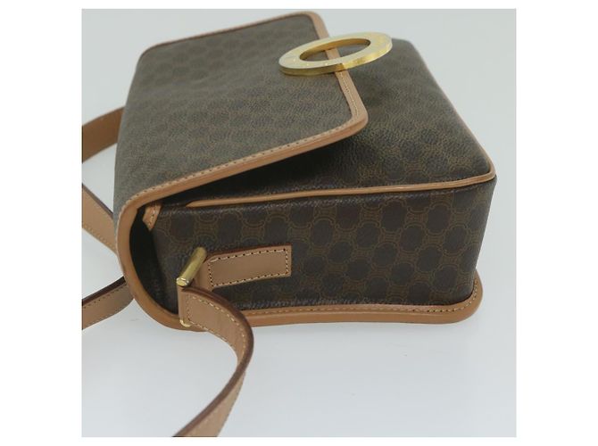 Céline CELINE Borsa a tracolla in tela Macadam in pelle PVC marrone Auth ar11188B - vista 4