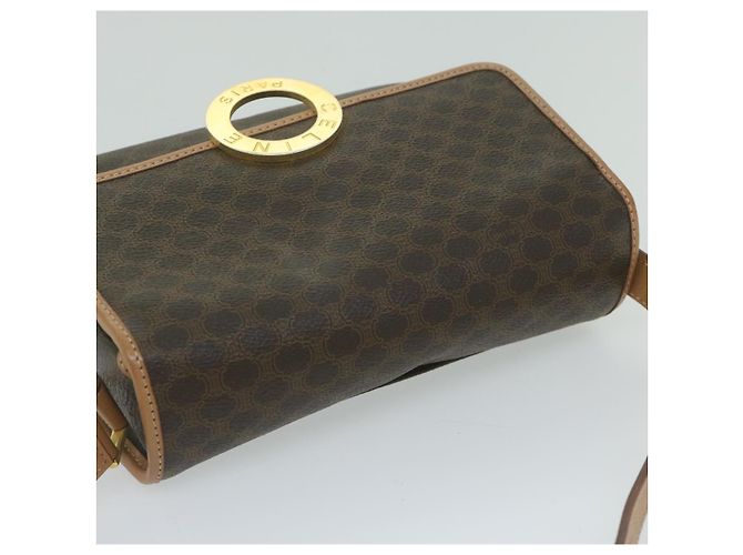 Céline CELINE Borsa a tracolla in tela Macadam in pelle PVC marrone Auth ar11188B - vista 6