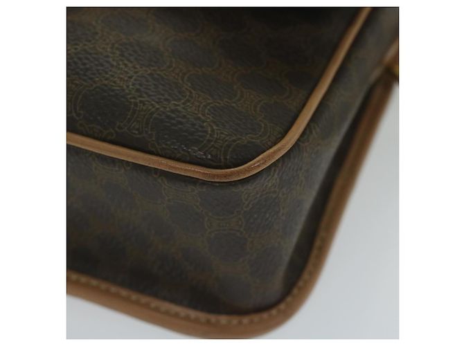Céline CELINE Borsa a tracolla in tela Macadam in pelle PVC marrone Auth ar11188B - vista 9