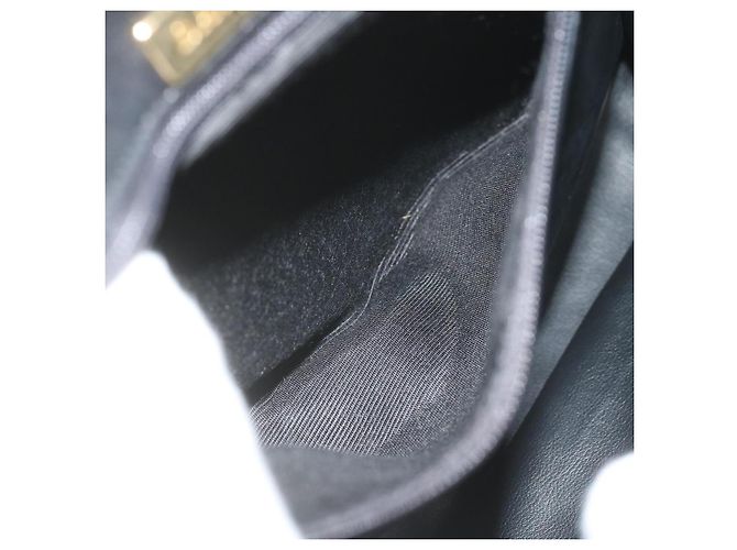 BALLY Borsa a tracolla con catena trapuntata Pelle Nera Auth am5550 Nero - vista 12