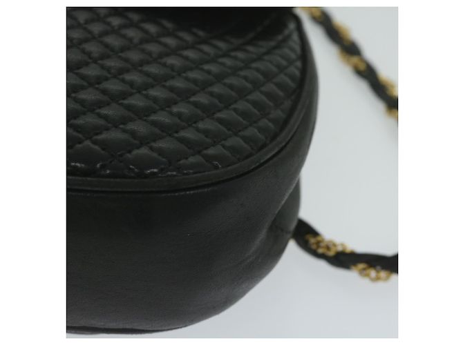BALLY Borsa a tracolla con catena trapuntata Pelle Nera Auth am5550 Nero - vista 14