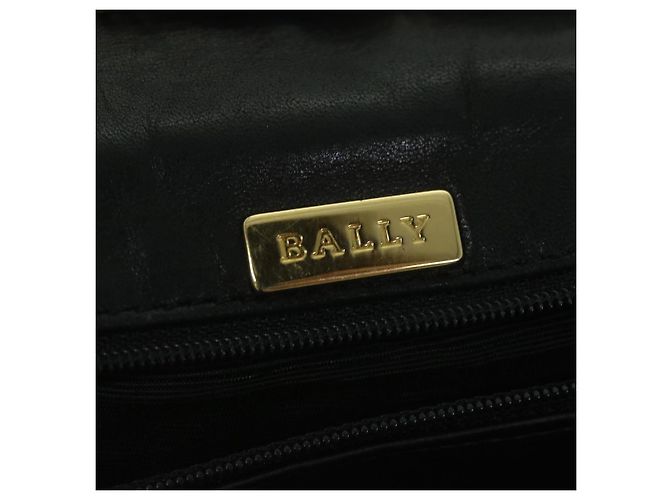 BALLY Borsa a tracolla con catena trapuntata Pelle Nera Auth am5550 Nero - vista 17