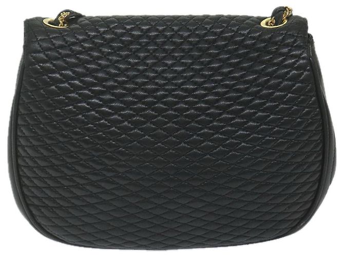 BALLY Borsa a tracolla con catena trapuntata Pelle Nera Auth am5550 Nero - vista 2