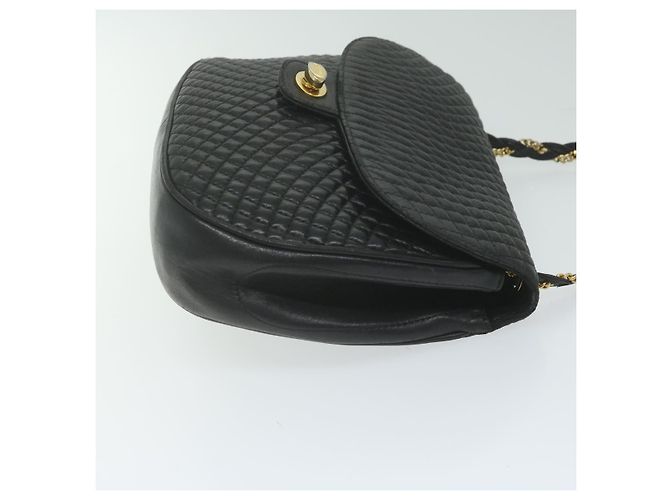 BALLY Borsa a tracolla con catena trapuntata Pelle Nera Auth am5550 Nero - vista 3