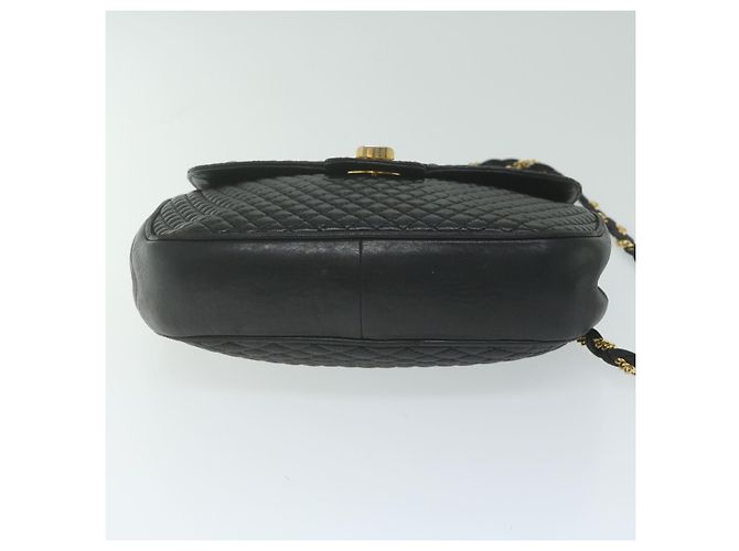 BALLY Borsa a tracolla con catena trapuntata Pelle Nera Auth am5550 Nero - vista 5