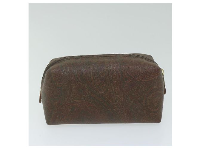 Borsa a spalla ETRO Pouch PVC 2 Set Marrone Rosso Auth am5330 - vista 12