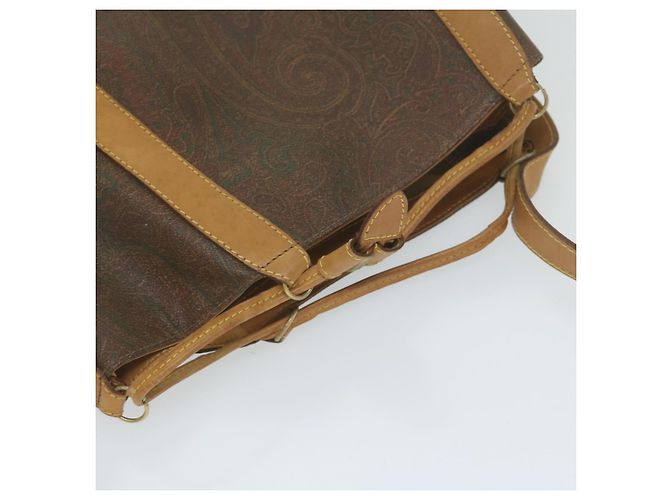 Borsa a spalla ETRO Pouch PVC 2 Set Marrone Rosso Auth am5330 - vista 6