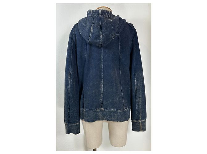 Helmut Lang Giacca con cappuccio blu - vista 5