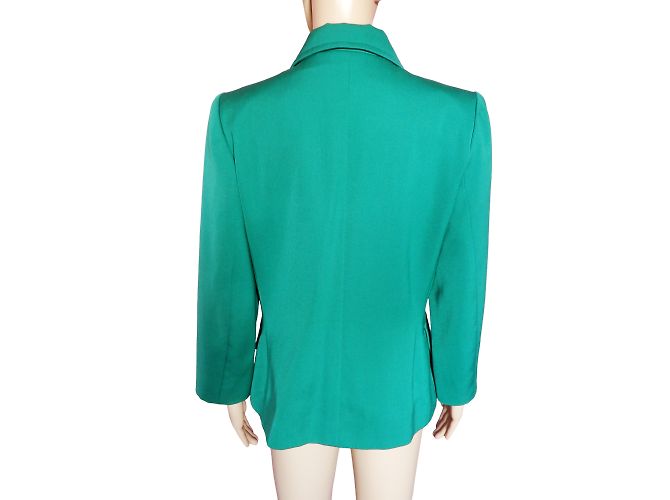 YVES SAINT LAURENT Giacche T.fr 40 WOOL Verde - vista 4