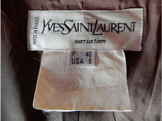 YVES SAINT LAURENT Giacche T.fr 40 WOOL Verde - vista 6