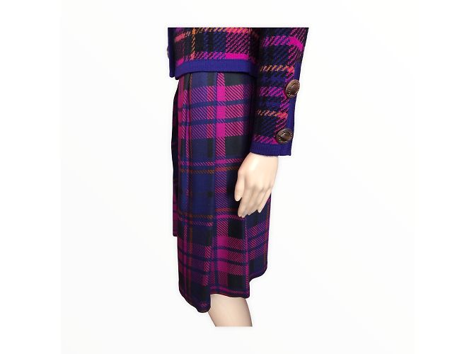 YVES SAINT LAURENT Faldas T.fr 36 Lana Azul - vista 5
