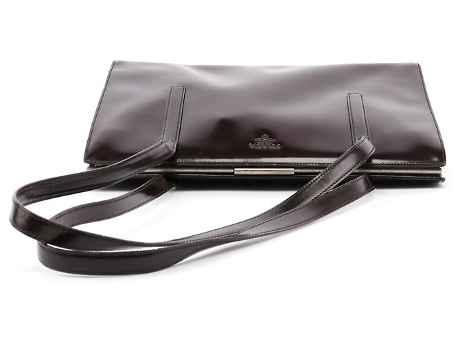 PRADA Totes charol Marrón reedición 1995 - vista 4