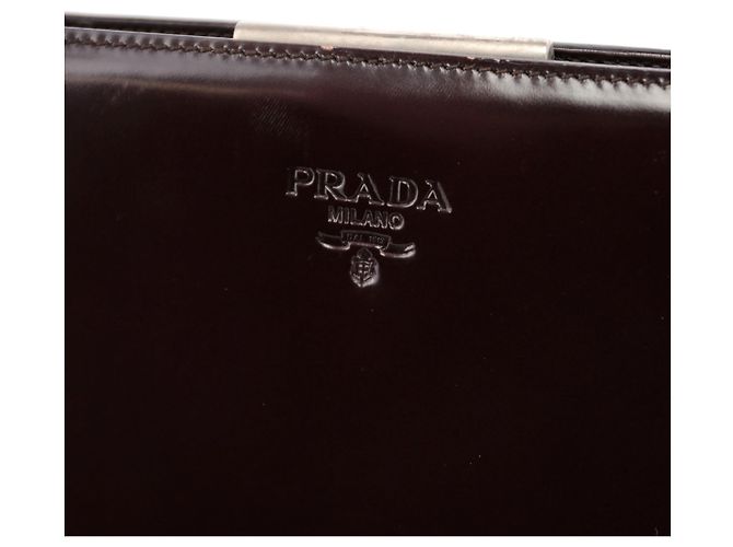 PRADA Totes charol Marrón reedición 1995 - vista 6