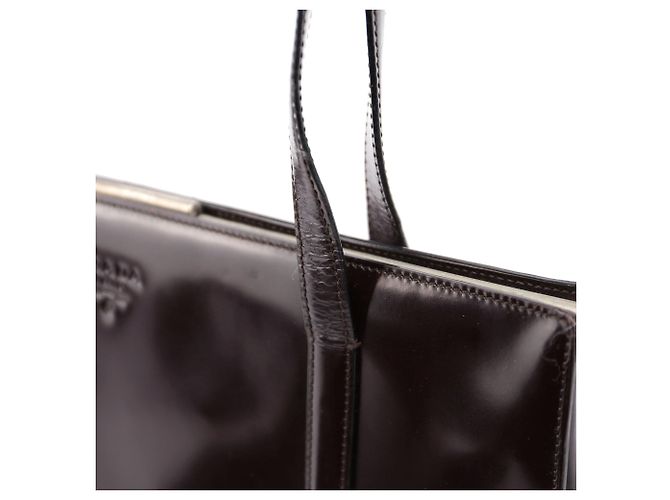 PRADA Totes charol Marrón reedición 1995 - vista 8
