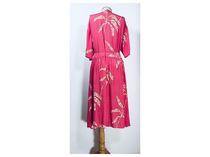 Stella Nova Rosa Blumenkleid Midi Pink - Ansicht 3