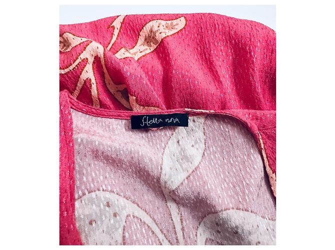 Stella Nova Rosa Blumenkleid Midi Pink - Ansicht 4