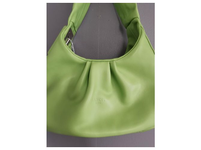 Borsa Lancel Hobo PM Cocoon in pelle verde mela - vista 13