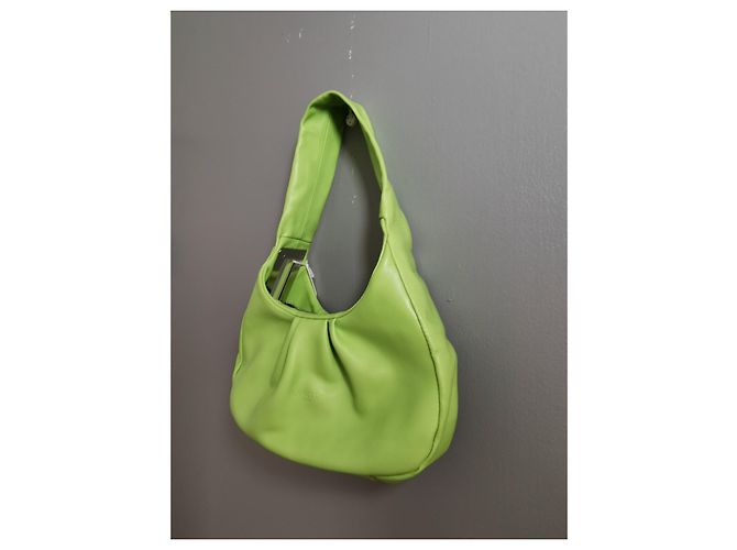 Borsa Lancel Hobo PM Cocoon in pelle verde mela - vista 14
