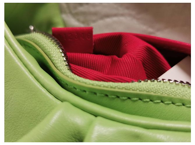 Borsa Lancel Hobo PM Cocoon in pelle verde mela - vista 5