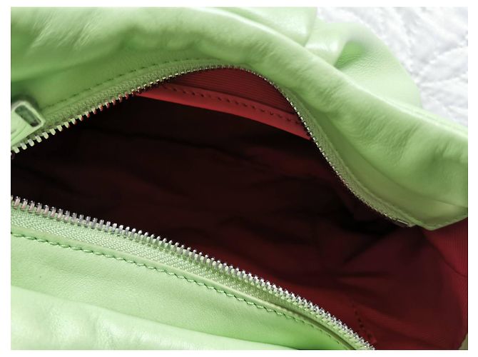 Borsa Lancel Hobo PM Cocoon in pelle verde mela - vista 6