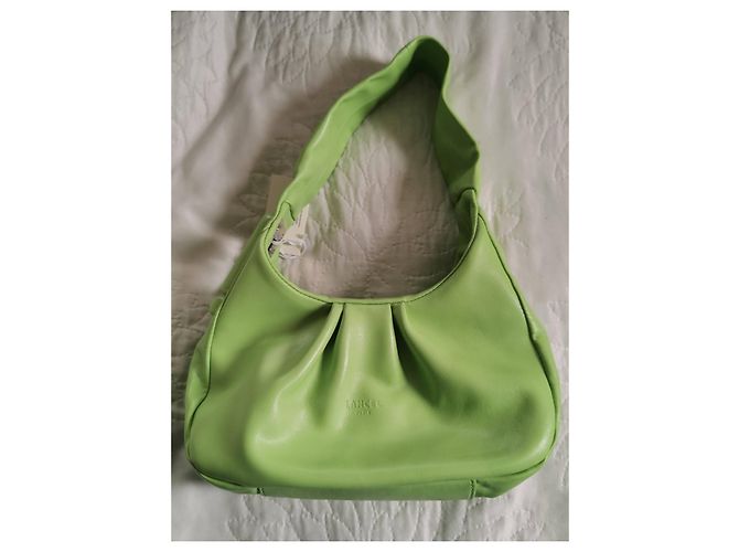 Borsa Lancel Hobo PM Cocoon in pelle verde mela - vista 8