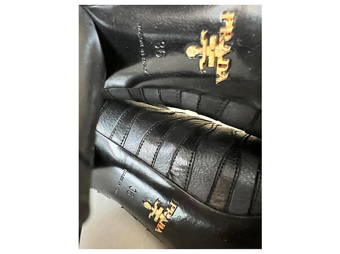 Botas Prada de cuero negro - vista 10