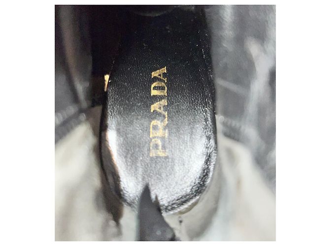 Botas Prada de cuero negro - vista 11