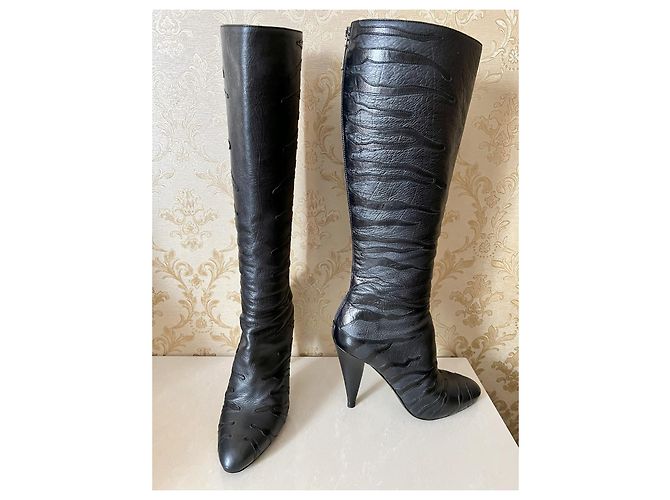 Botas Prada de cuero negro - vista 2