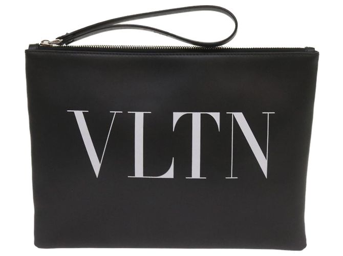VALENTINO Pochette Pelle Nera Auth ep3342 Nero - vista 13