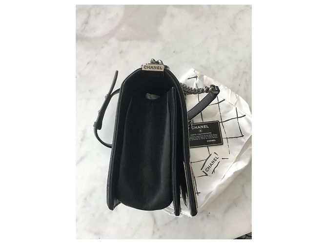 Borsa a mano Chanel Boy Paris Dallas in pelle nera Nero - vista 7