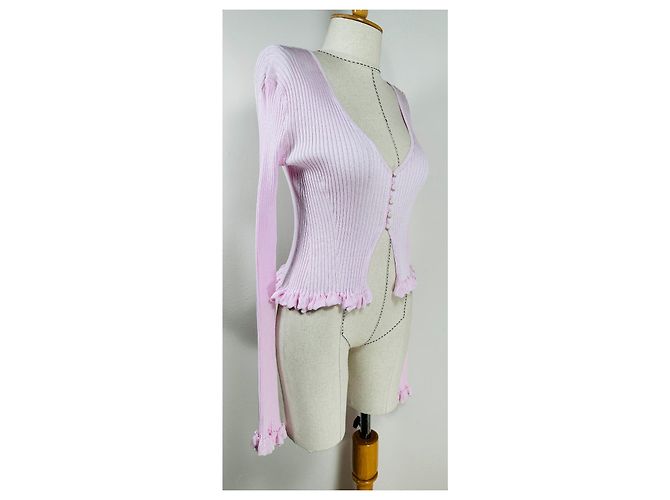 Khaite Zinnia Strickjacke aus Seide rosa Pink - Ansicht 3