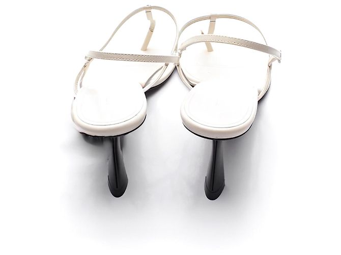 Khaite Linden 65 Ledersandalen Eggshell Aus weiß - Ansicht 3