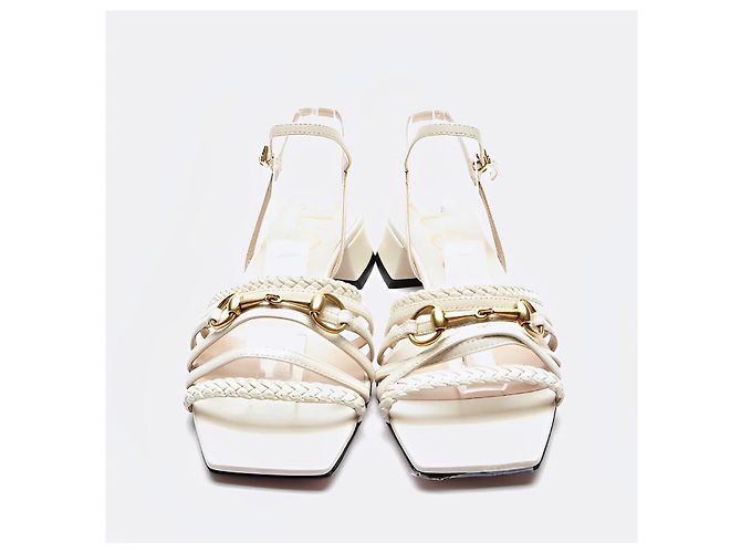 Sandali Gucci in pelle bianchi Bianco - vista 2