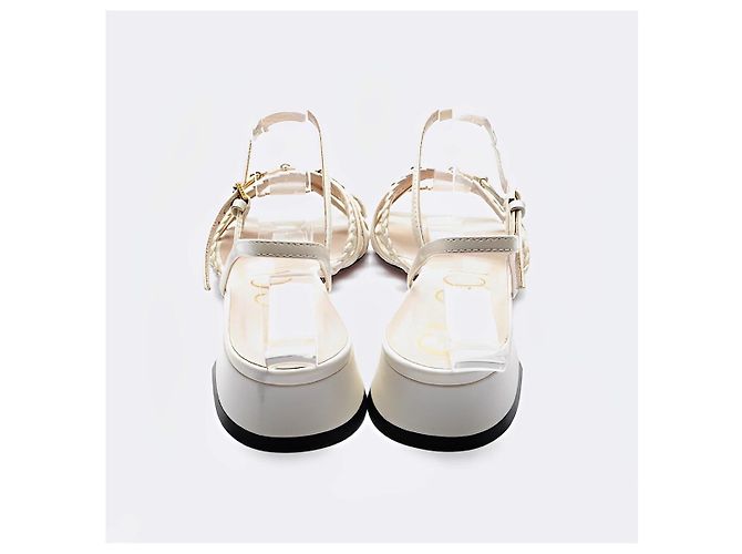 Sandali Gucci in pelle bianchi Bianco - vista 3