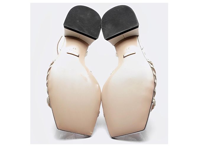 Sandali Gucci in pelle bianchi Bianco - vista 4