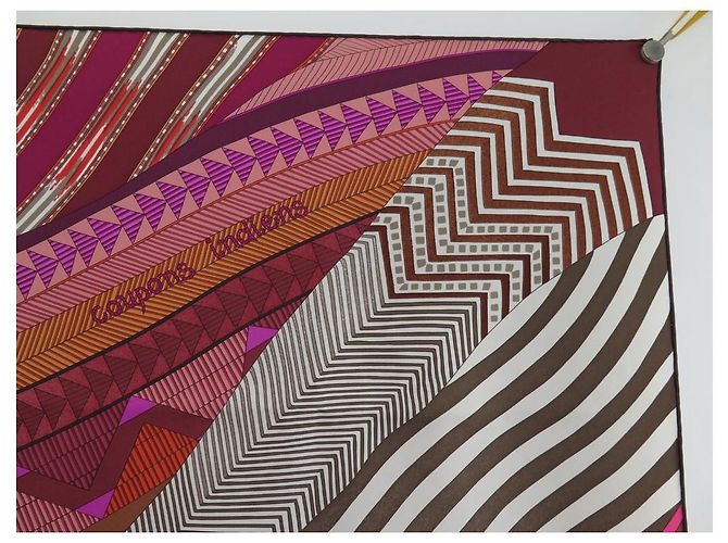 Aline Hermès NUOVA SCIARPA HERMES INDIAN COUPON SQUARE 90 SCIARPA IN SETA MULTICOLOR SETA - view 3