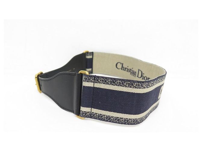 NEUER CHRISTIAN DIOR SIGNATURE GROSSER B-GÜRTEL0001CBTE T80 CANVAS-LEDERGÜRTEL - Ansicht 2