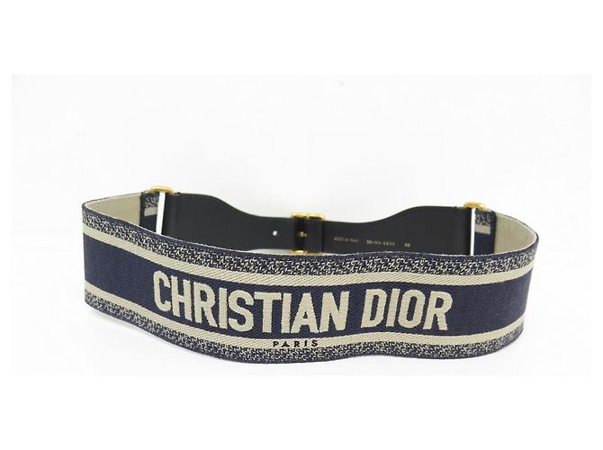 NEUER CHRISTIAN DIOR SIGNATURE GROSSER B-GÜRTEL0001CBTE T80 CANVAS-LEDERGÜRTEL - Ansicht 3