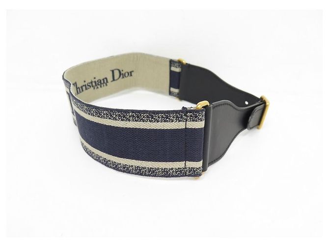NEUER CHRISTIAN DIOR SIGNATURE GROSSER B-GÜRTEL0001CBTE T80 CANVAS-LEDERGÜRTEL - Ansicht 4