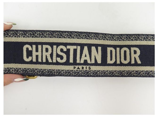 NEUER CHRISTIAN DIOR SIGNATURE GROSSER B-GÜRTEL0001CBTE T80 CANVAS-LEDERGÜRTEL - Ansicht 5