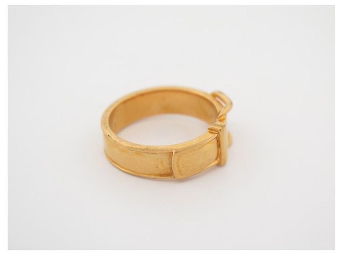 Ring Hermès ANEL DE LENÇO HERMES ANEL DE LENÇO DE OURO COM FIVELA DE CINTO DE METAL OURO Dourado - vista 4