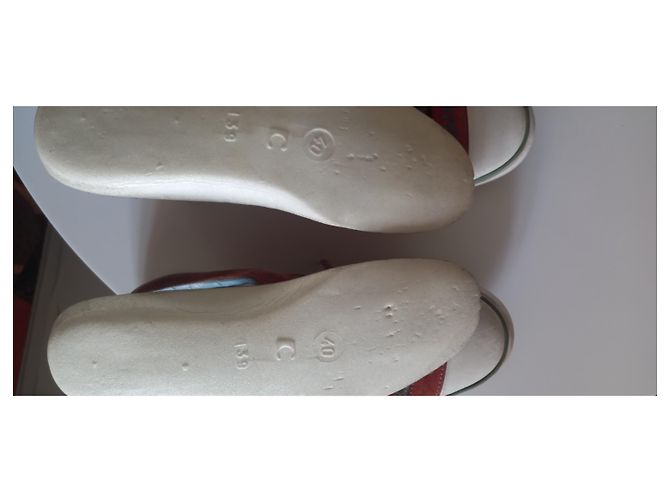 Sneakers Chanel in pelle corallo e azzurro Blu chiaro - vista 11