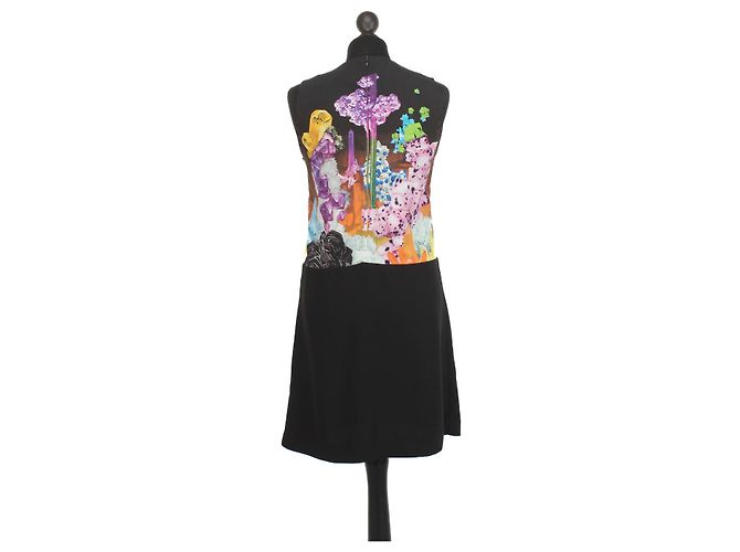 Carven Kleid schwarz ärmellos aus Polyester - Ansicht 2